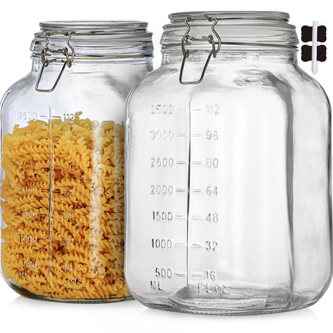 ZALSSKE front view of both jars showing clear glass and space saving