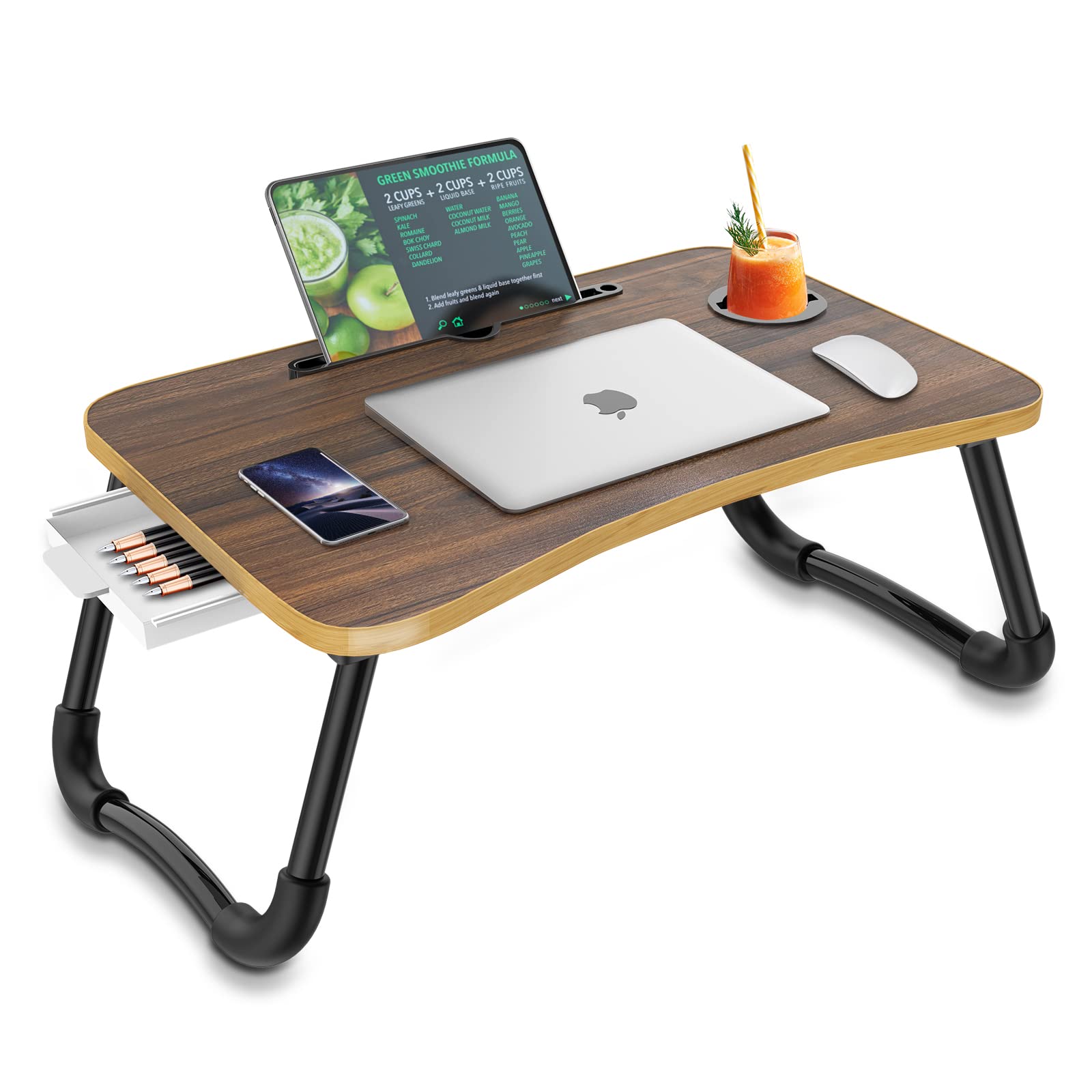 Zapuno front view folded table showing compact portability and quick setup