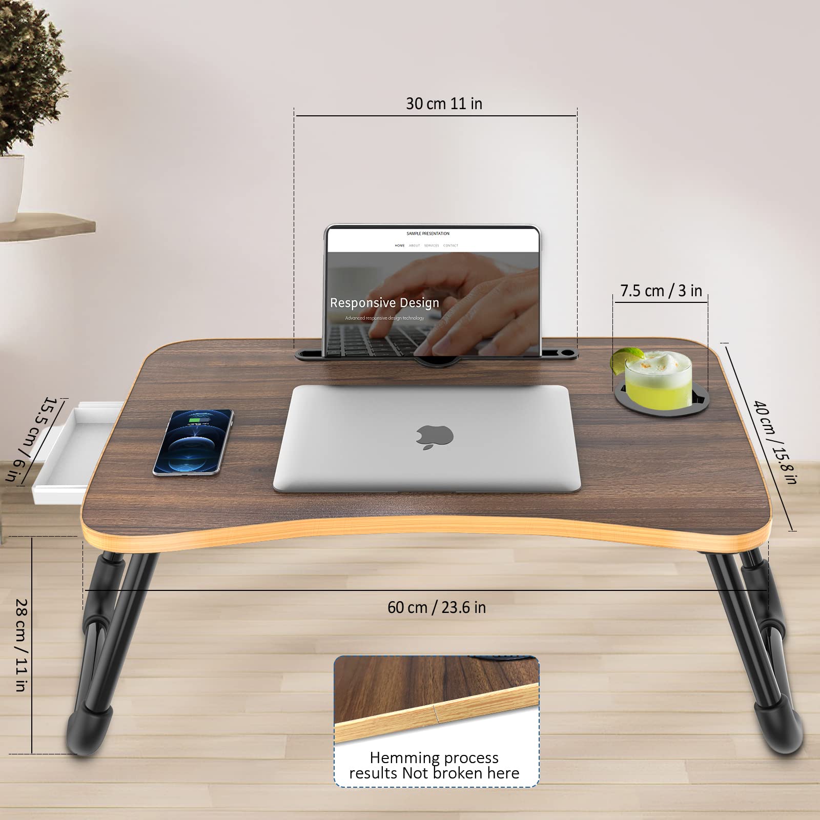 Zapuno W-shaped legs and non-slip pads providing stable support on surfaces