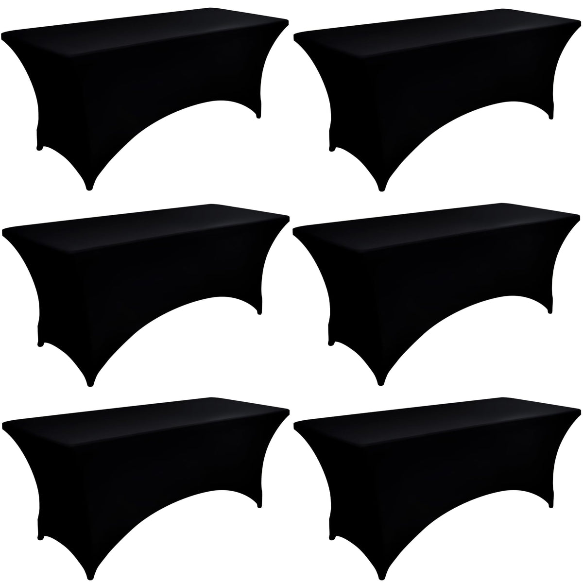 ZarzaaSik front packaging showing six black fitted table covers for quick setup