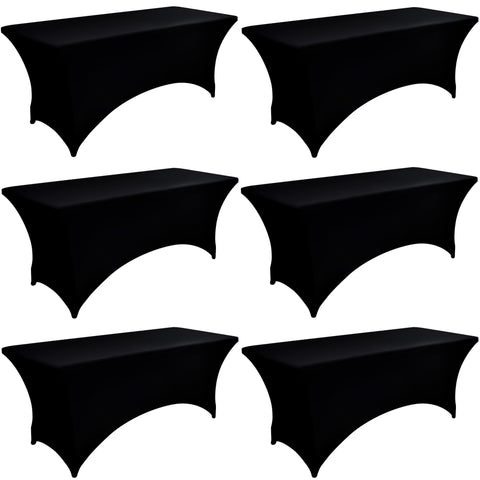 ZarzaaSik front packaging showing six black fitted table covers for quick setup