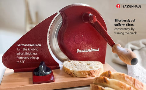 Zassenhaus stainless steel blade close-up with serration—precise cutting