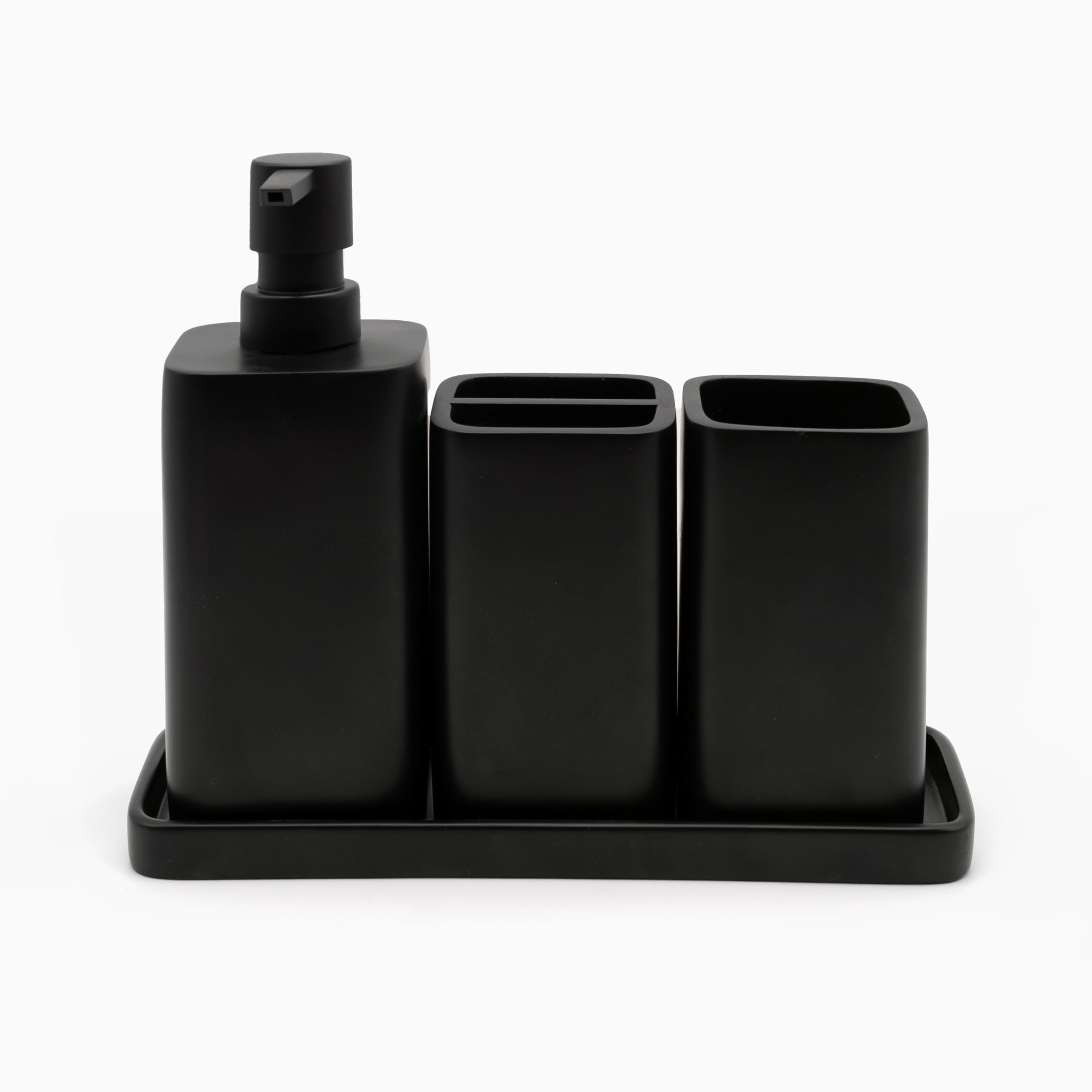 zccz matte black set front view showing cohesive organization and style