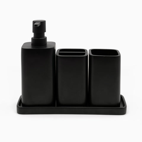 zccz matte black set front view showing cohesive organization and style