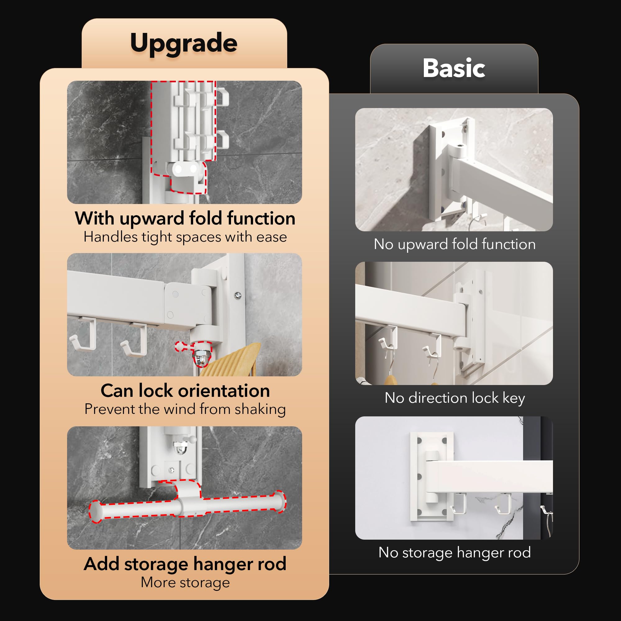 ZdwCyl folded flat against wall saving floor space for living areas