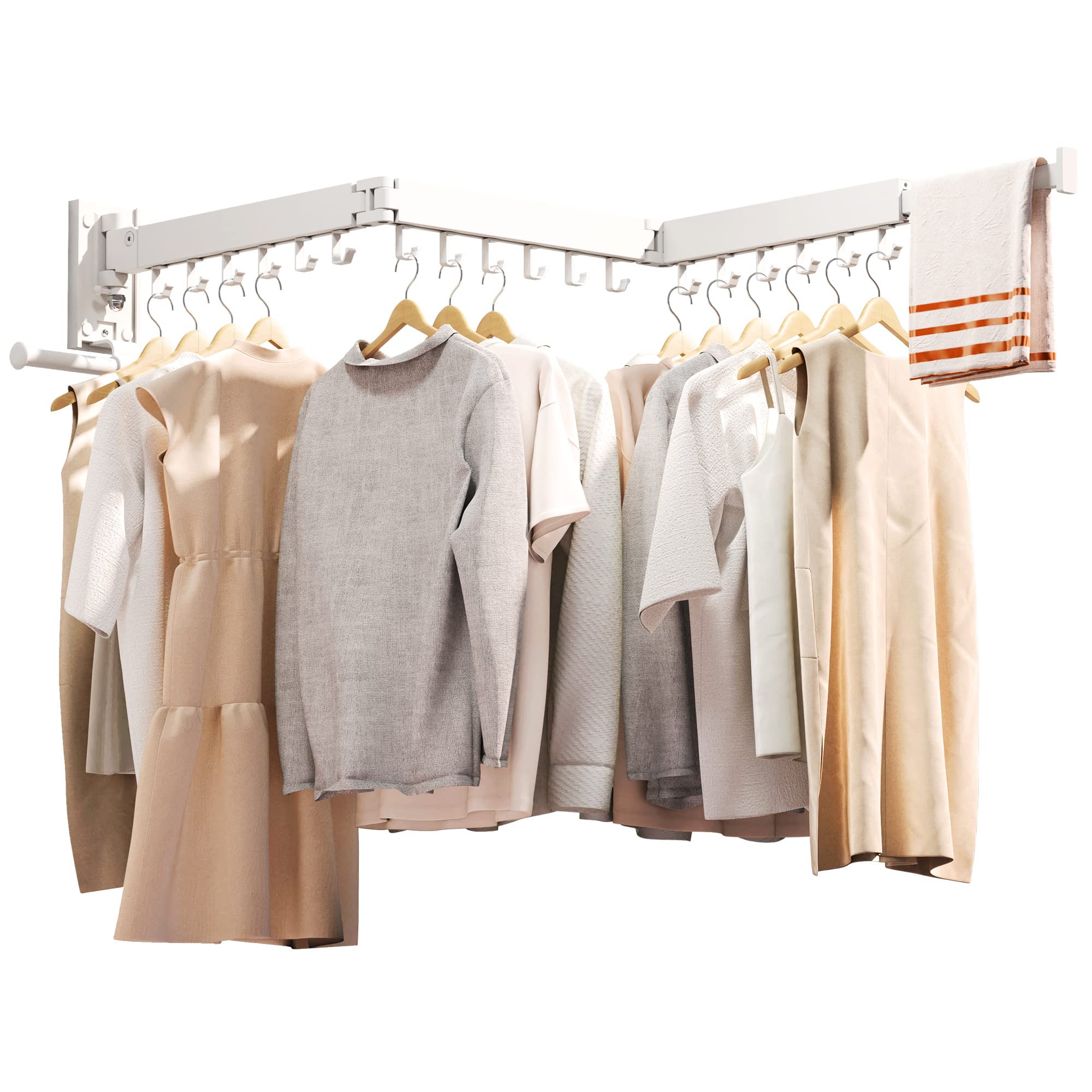 ZdwCyl front view of wall-mounted rack showing compact storage benefit