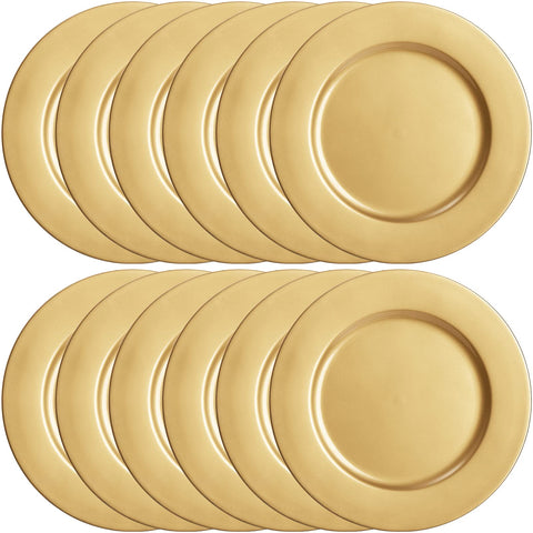 ZEAYEA gold chargers in a wedding table setting adding cohesive, upscale event styling