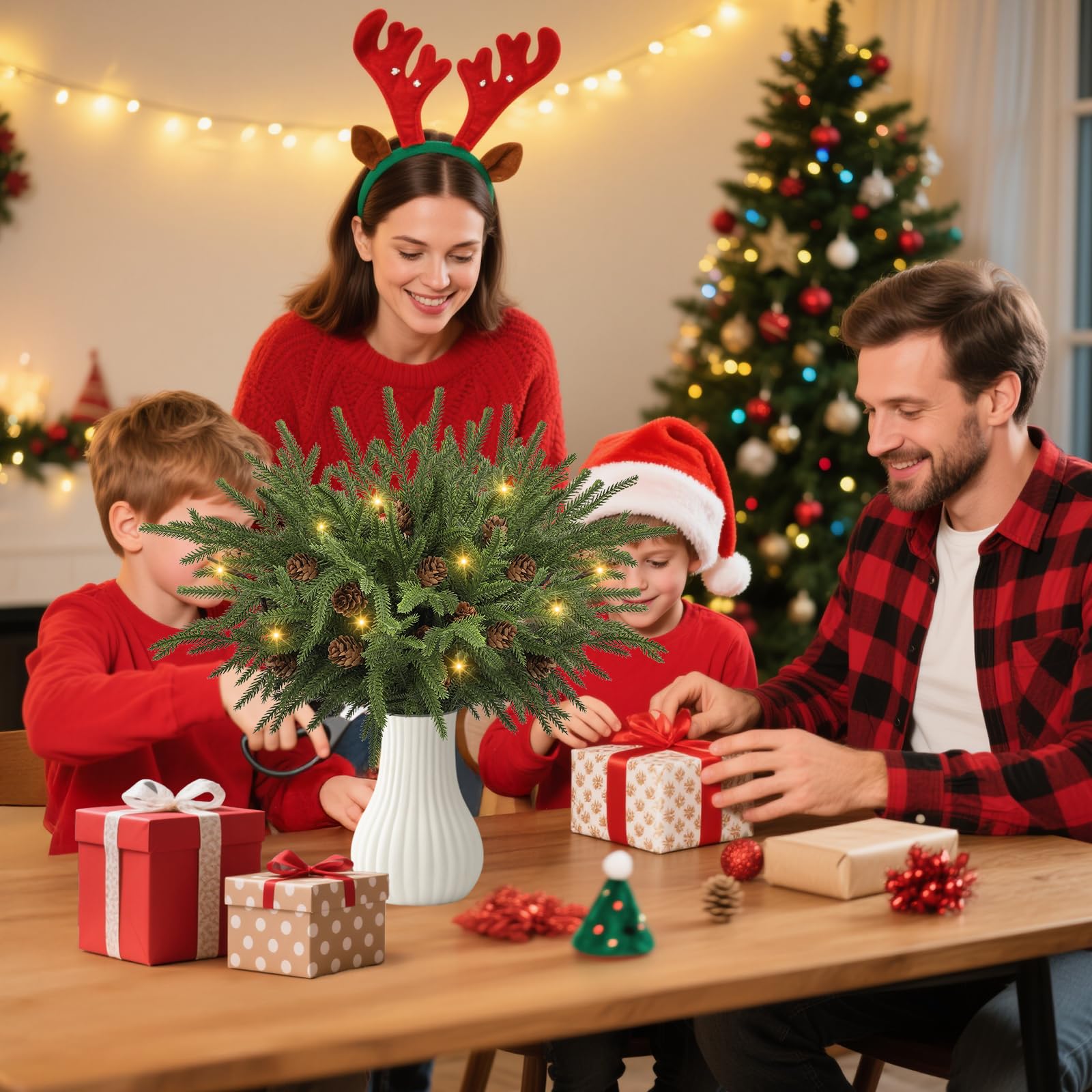 ZEAZEA mantel garland using stems showing effortless seasonal atmosphere