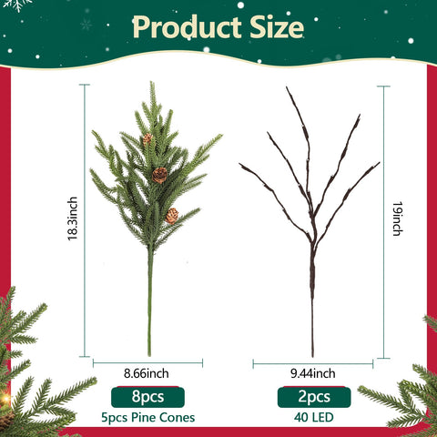ZEAZEA Norfolk pine stems arranged in a vase showing easy centerpiece styling benefit