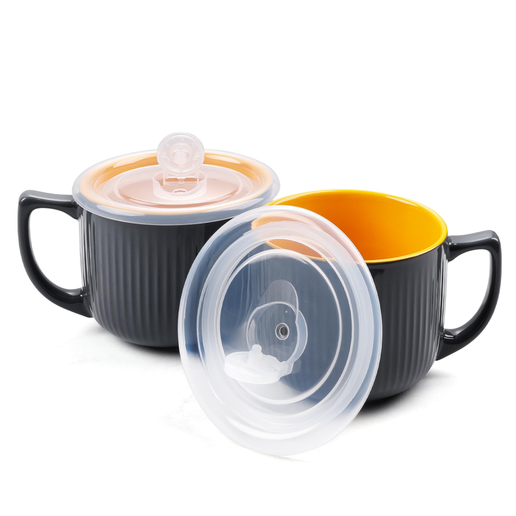 ZEBERBO front view of gray bowl showing shape and lid, highlights versatile serving