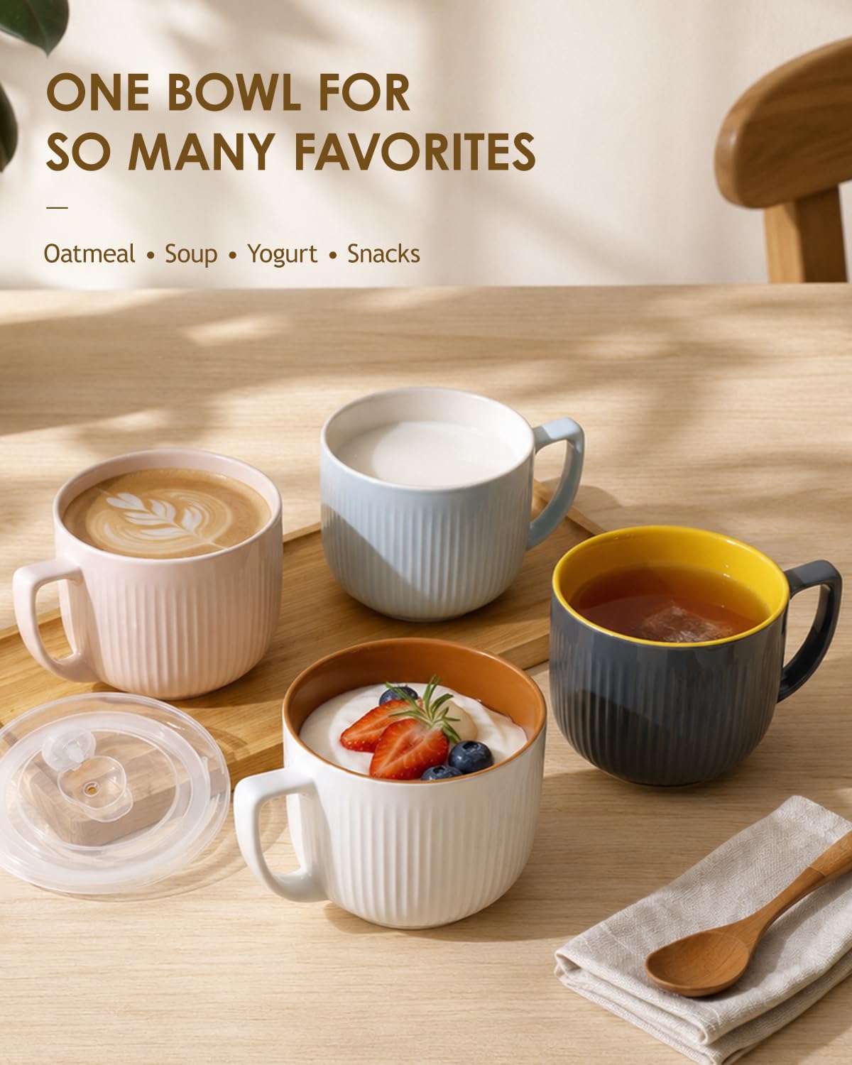 ZEBERBO stacked bowls demonstrating compact storage to save cabinet space