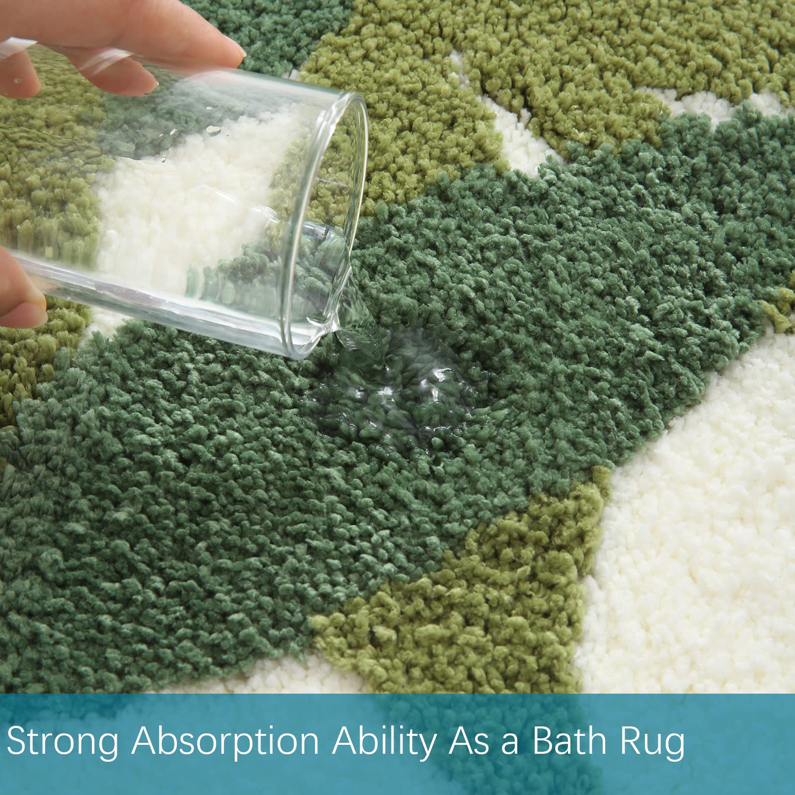 ZebraSmile runner placed beside bathtub provides floor protection and style