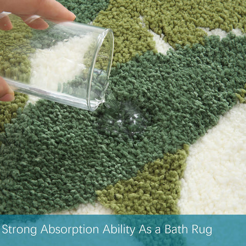 ZebraSmile runner placed beside bathtub provides floor protection and style
