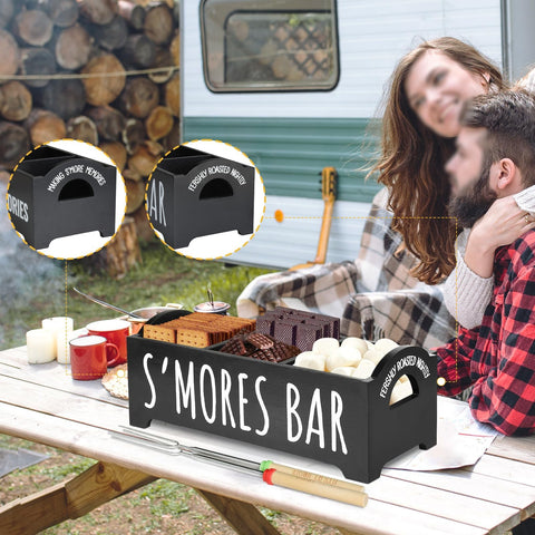 Zecela extendable roasting sticks fully extended for safe fire pit roasting