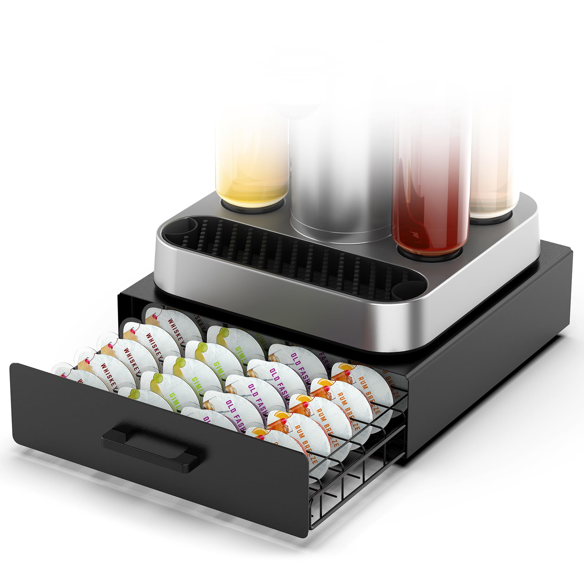 ZECENN front view showing 40 pods and neat organization benefit