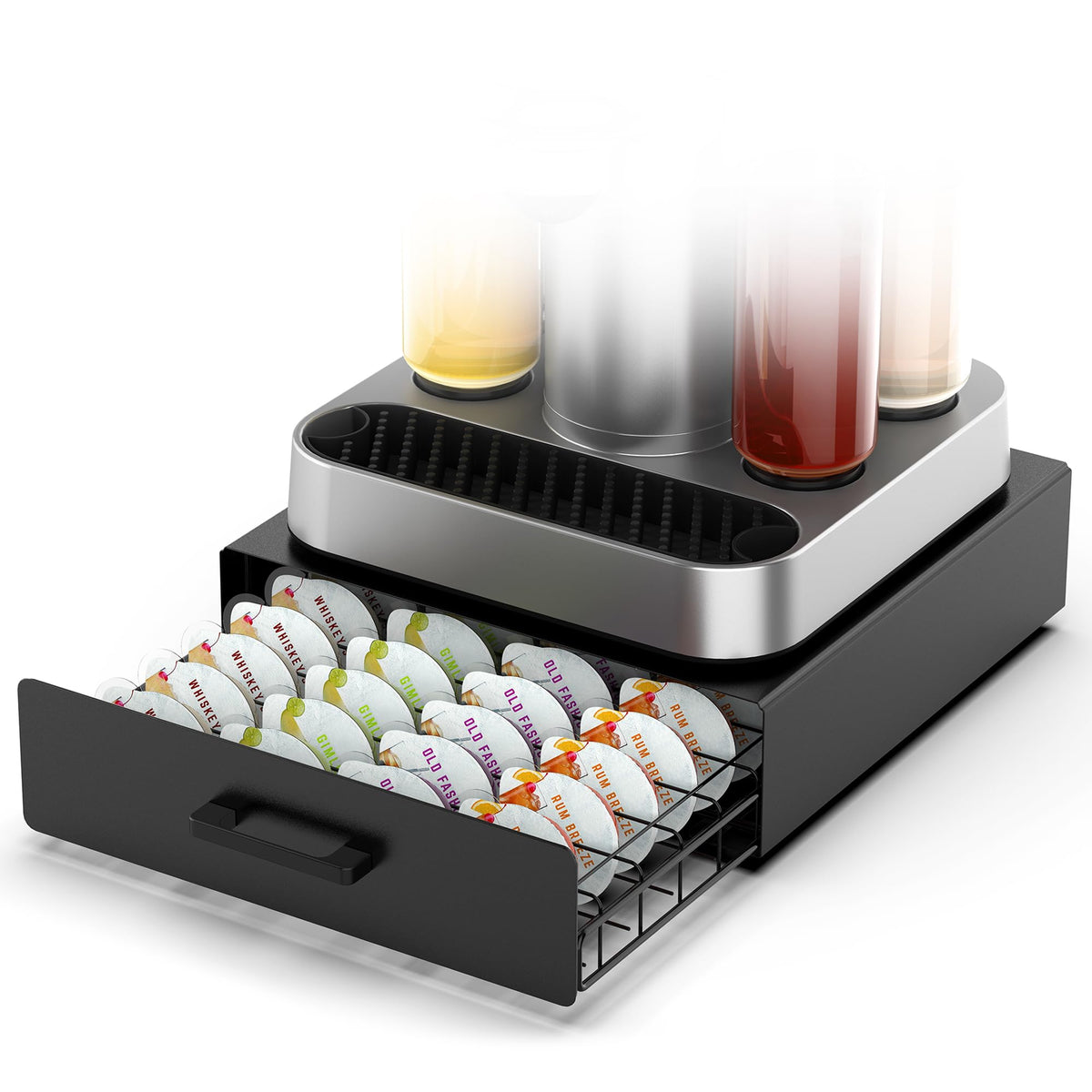 ZECENN front view showing 40 pods and neat organization benefit