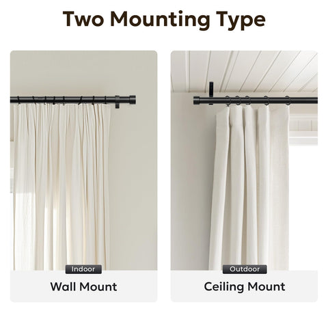 zeerobee supporting heavy drapes to show 30 lb capacity and anti-sag performance