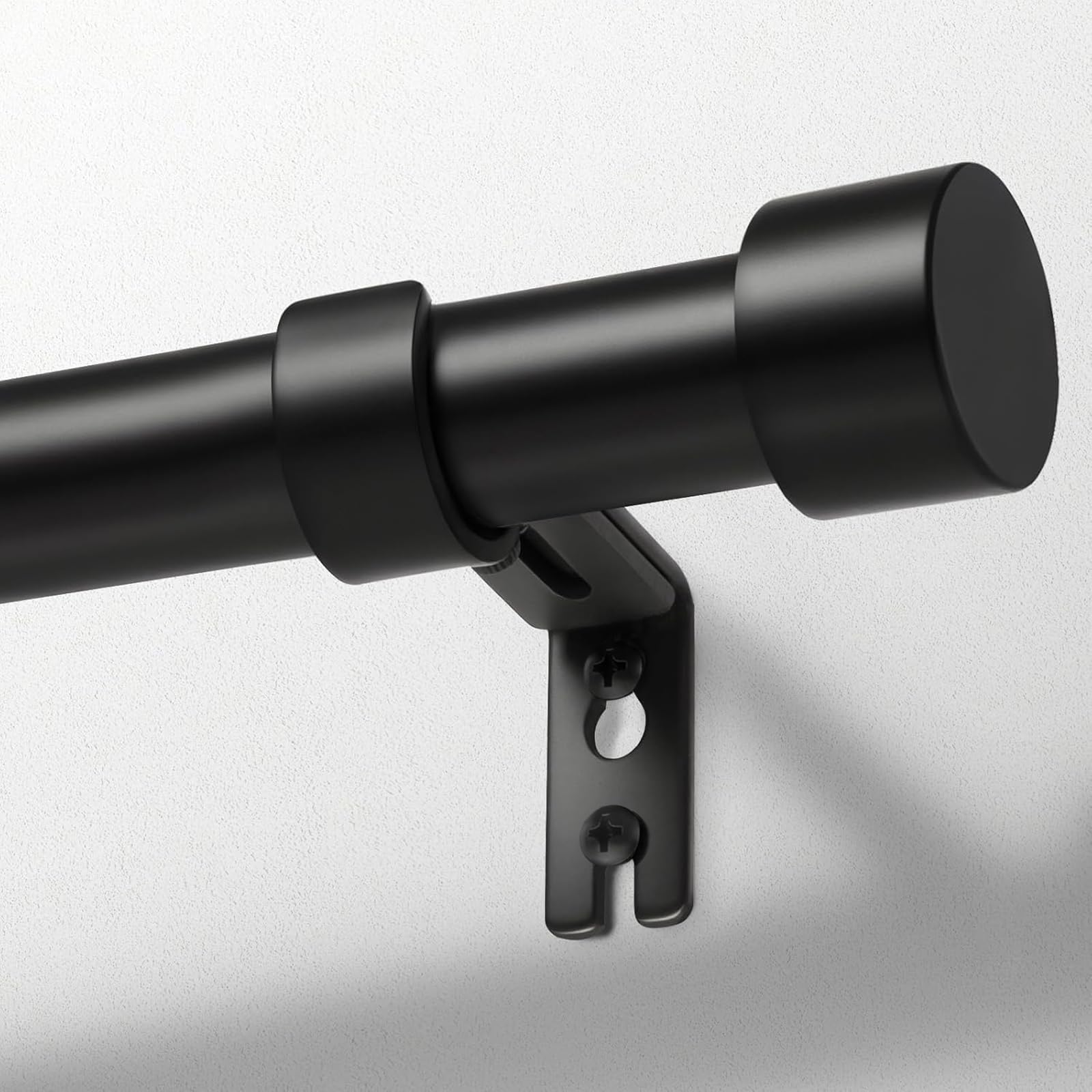 zeerobee front packaging showing complete curtain rod kit and hardware benefits durability