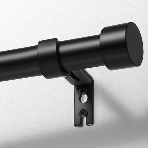 zeerobee front packaging showing complete curtain rod kit and hardware benefits durability