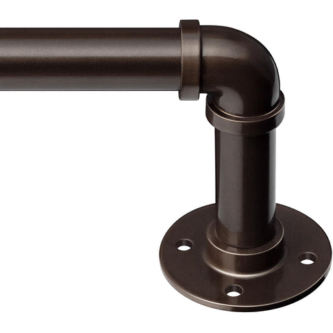 zeerobee front view antique bronze rod showing full length and finish benefit: stylish durability