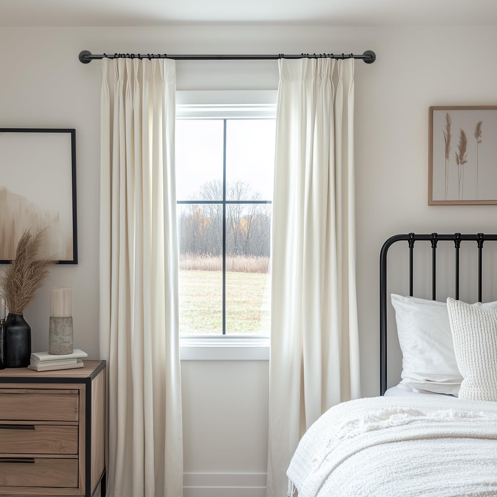 zeerobee in a styled bedroom demonstrating bold farmhouse look