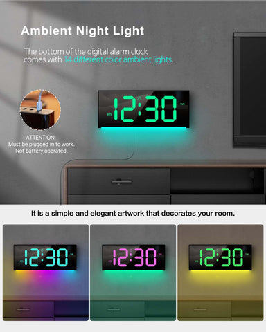 Zelaclock close-up of bright digits highlighting precise legibility advantage