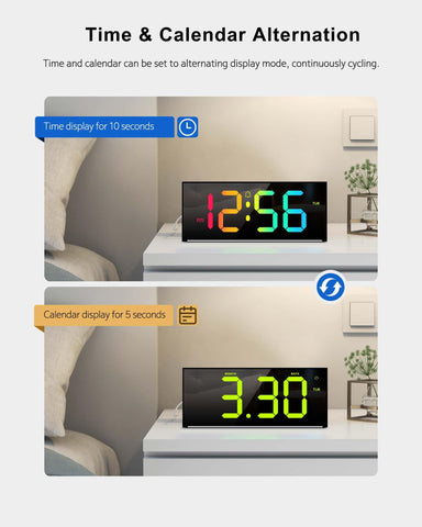 Zelaclock remote control and settings enabling simple color and brightness changes