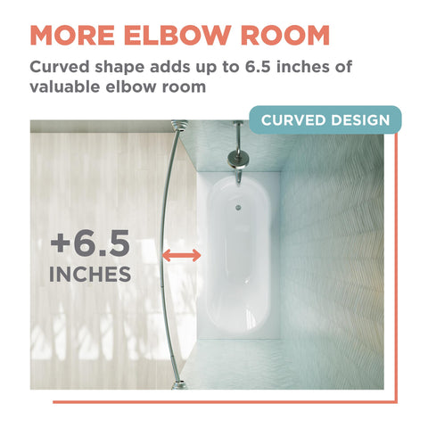 Zenna Home rod held in hand showing adjustable 50-72 inch scale
