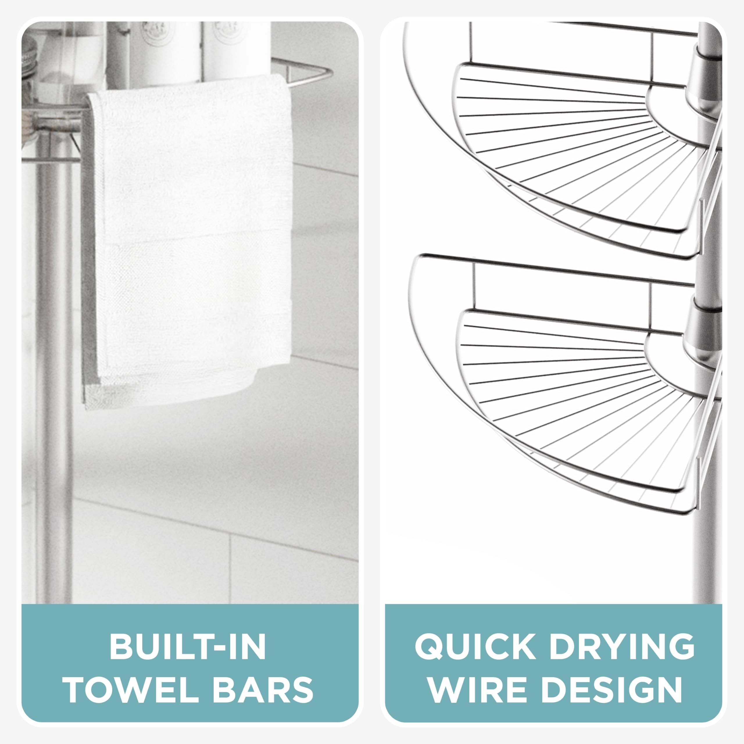 Zenna Home satin nickel finish texture resisting bathroom corrosion