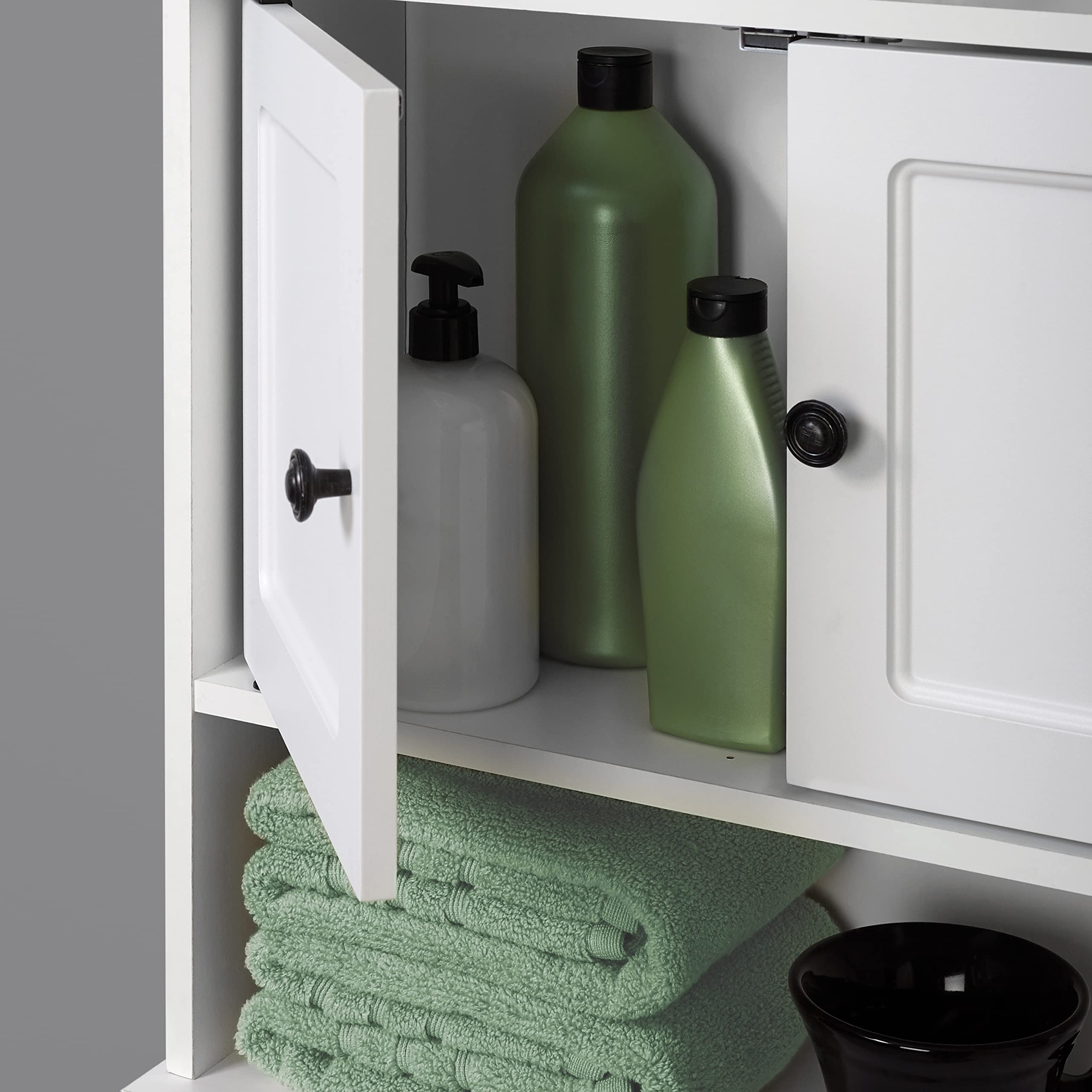 Zenna Home mounted over toilet demonstrating floor space saved and neatness