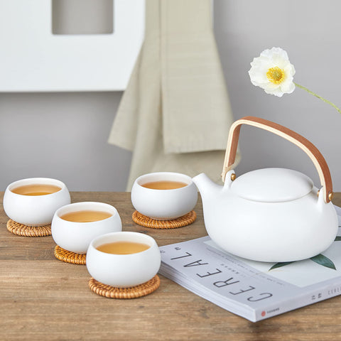 ZENS four teacups arranged in a set for shared tea and elegant presentation