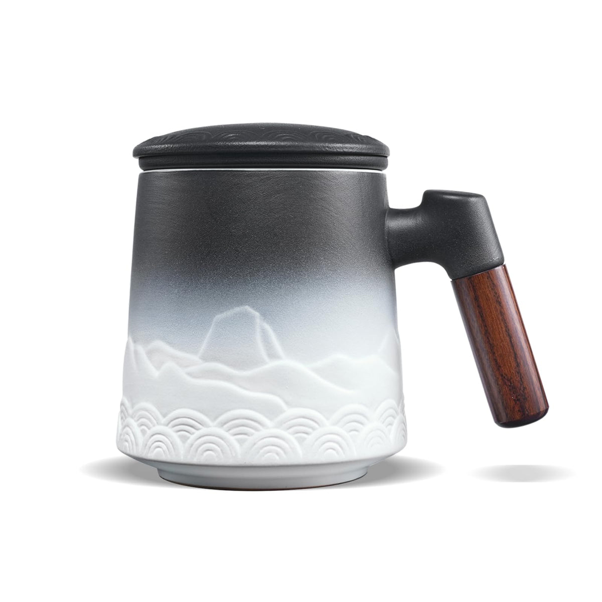 ZENS front view of mug and packaging showing artisan design and safe gift packaging