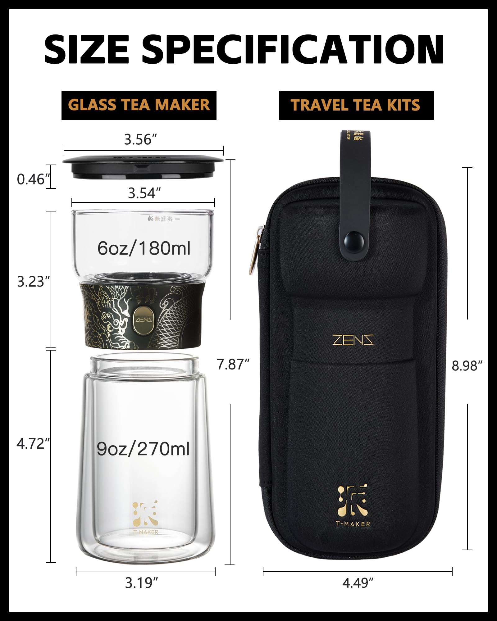 ZENS pouring brewed tea into cup after pressing, illustrates smooth clear pour and flavor