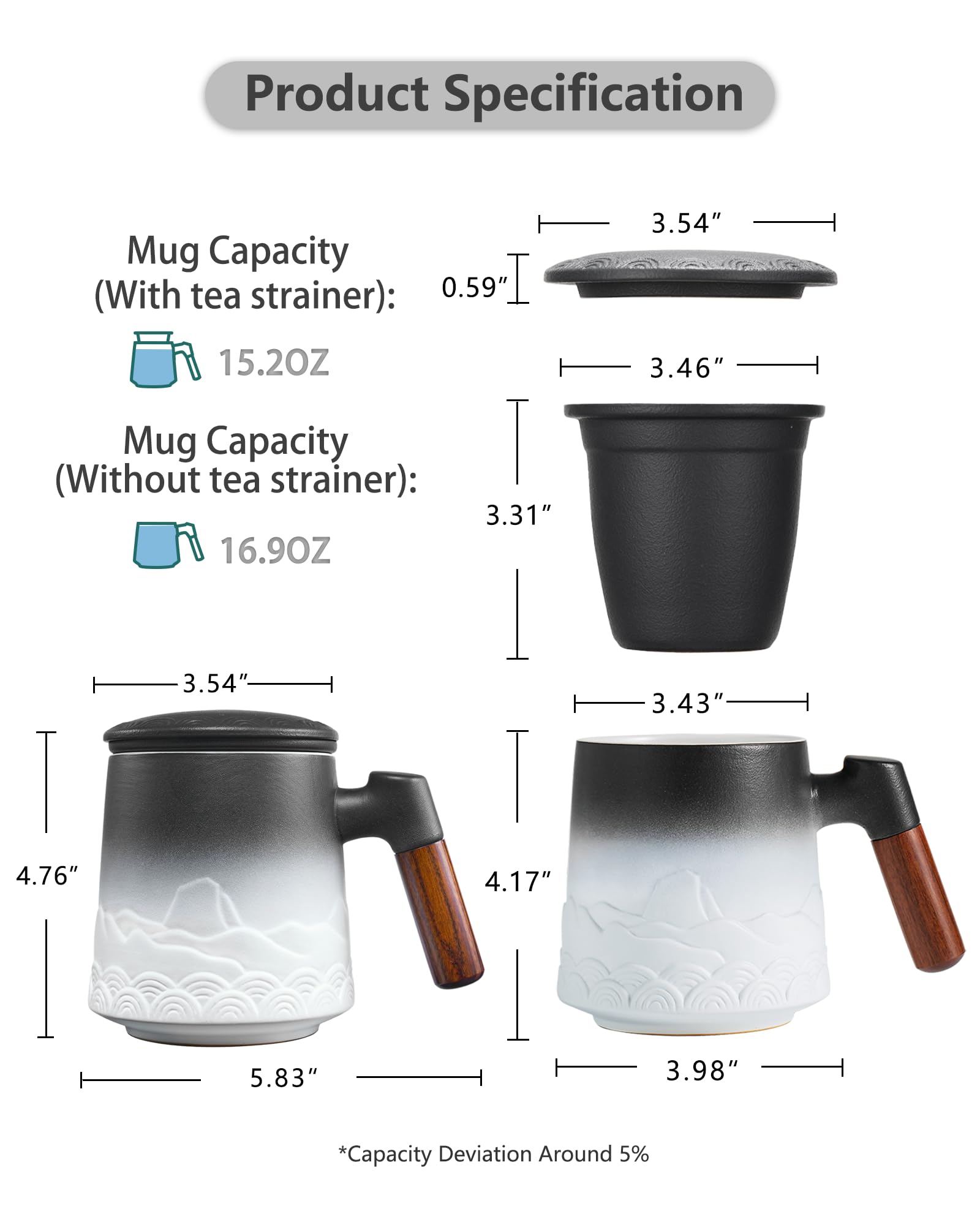 ZENS lid on saucer demonstrating lid as coaster to catch drips and keep heat