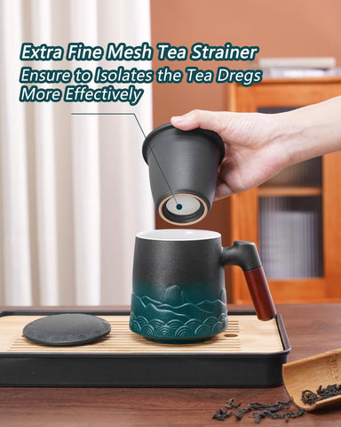ZENS wooden handle close-up offering secure comfortable grip