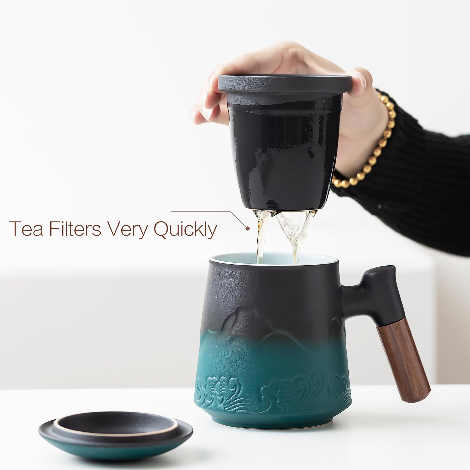 ZENS scale comparison 15oz mug displayed to show generous single-serve capacity