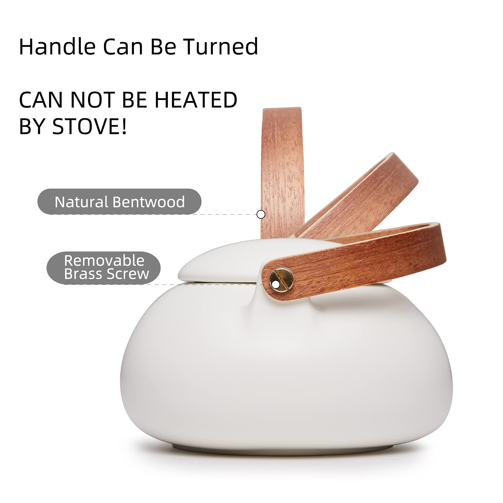 ZENS teapot in hand to show 27oz scale and easy serving capacity