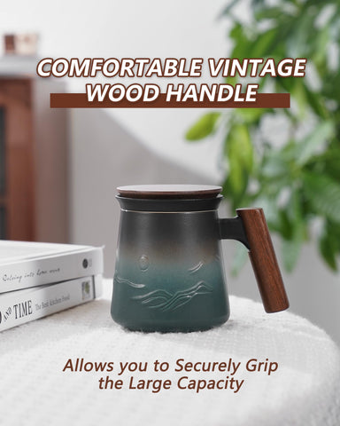 ZENS mug on table in lifestyle scene adding rustic decorative charm