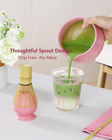 ZENS whisk holder with rolled whisk preserving shape and extending bamboo life