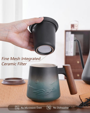 ZENS wooden lid and handle detail providing comfortable grip and warmth