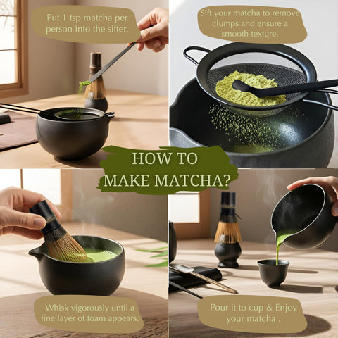 ZENSO fine sifter with bamboo scoop demonstrating clump-free powder preparation
