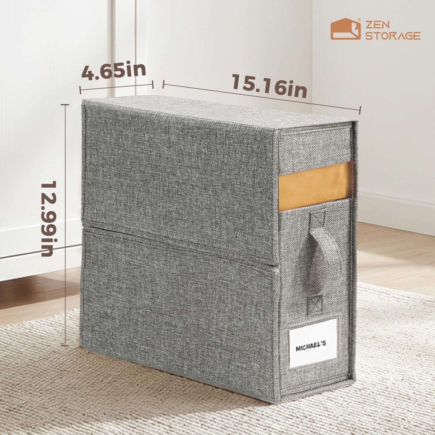 ZenStorage clear window and label area for quick sheet-set identification