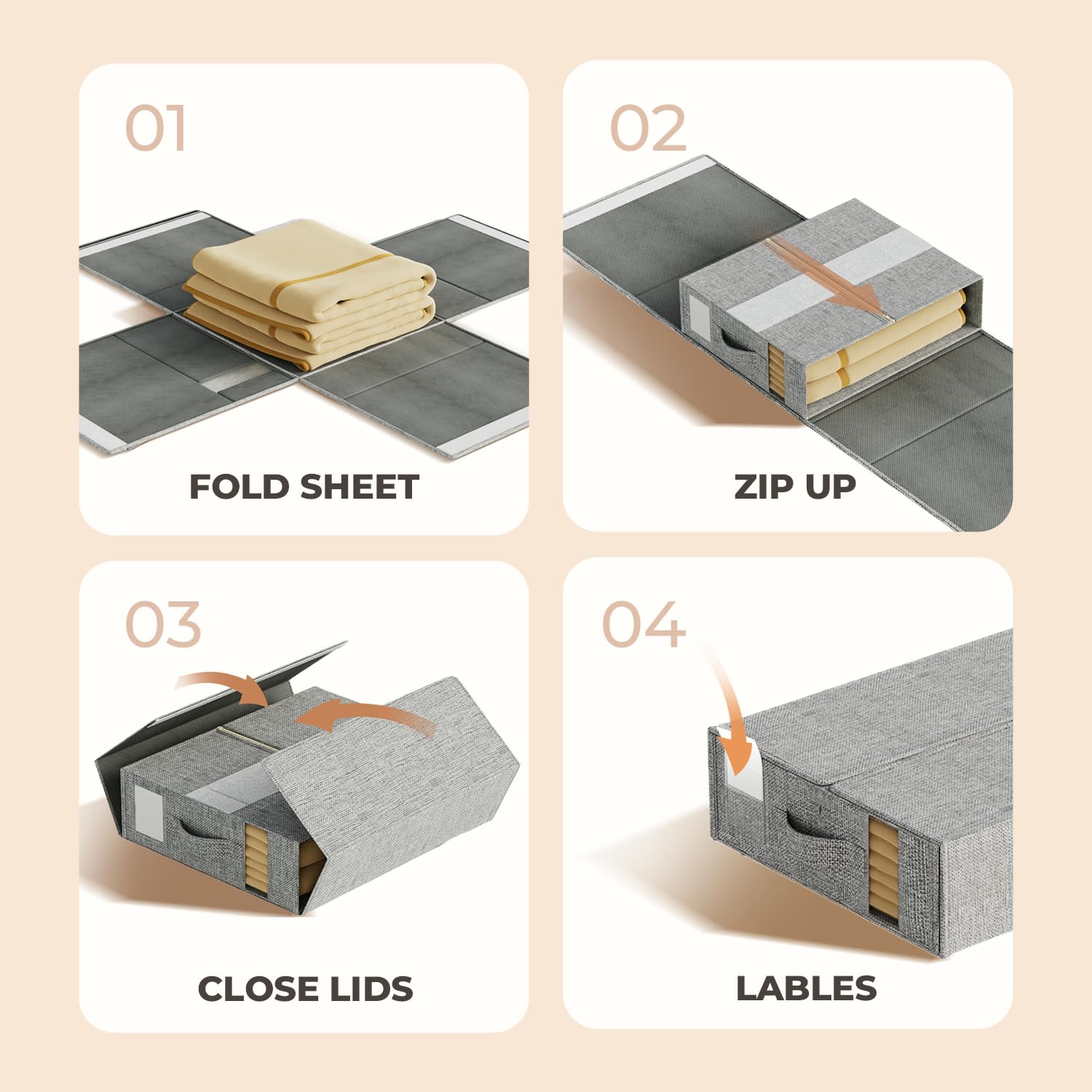 ZenStorage collapsed flat to 0.5 inches for compact off-season storage