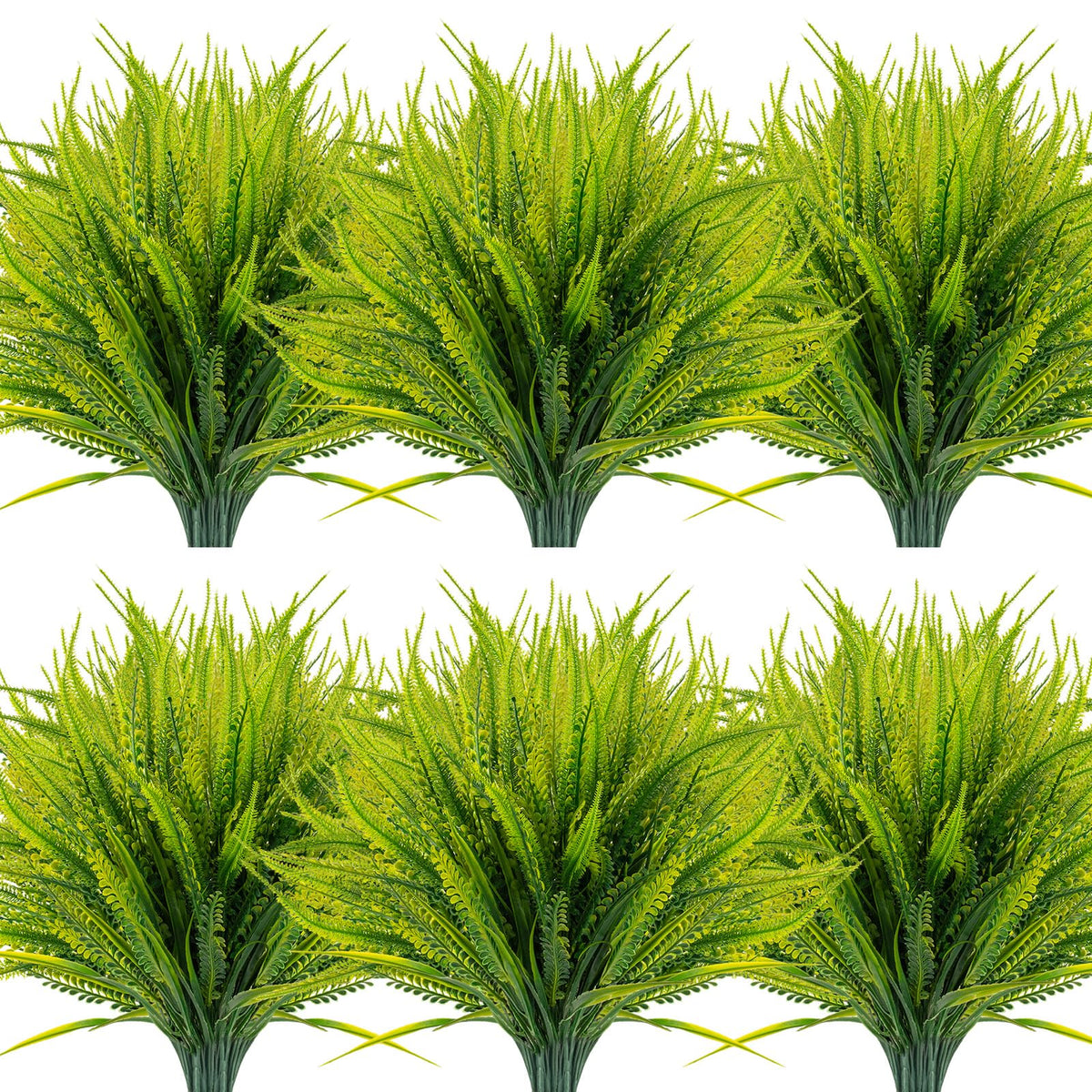ZEOSTARO front packaging showing 12 bundled faux Boston ferns, ready to install