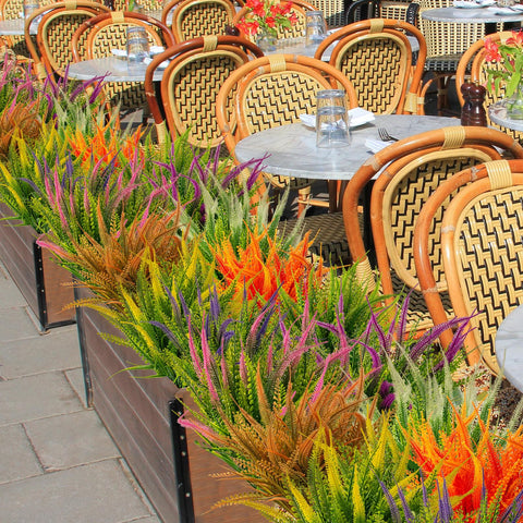 ZEOSTARO indoor dining table arrangement offering year-round decorative greenery