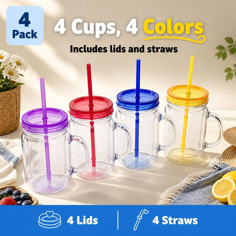Zephyr Canyon arranged colored lids and reusable straws for quick drink identification