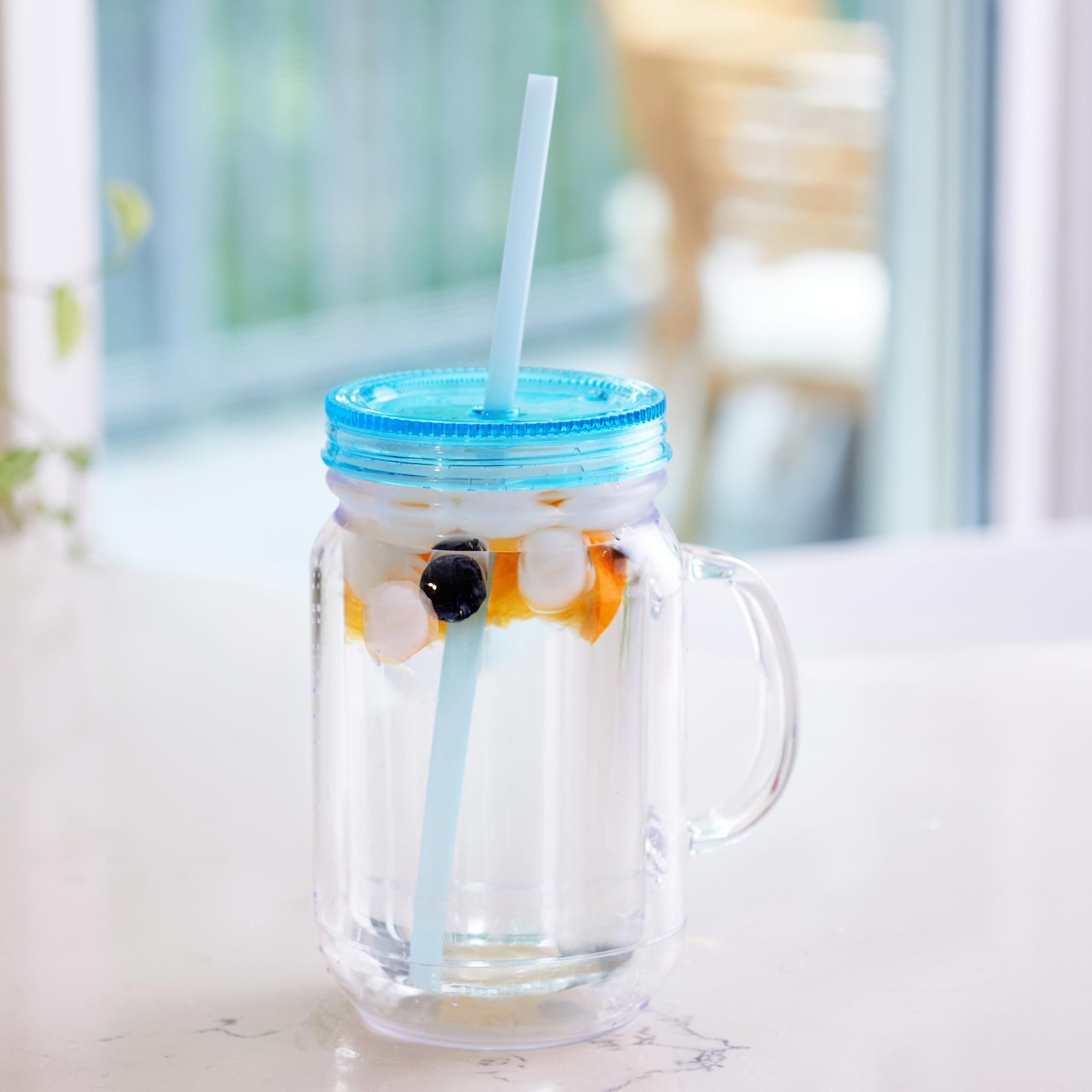 Zephyr Canyon jar beside apple to show scale and 20 oz capacity benefit