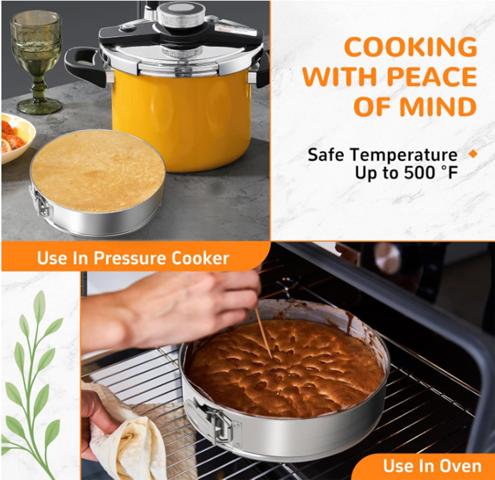 ZeroPone pan inside oven showing safe high-temperature use and consistent browning