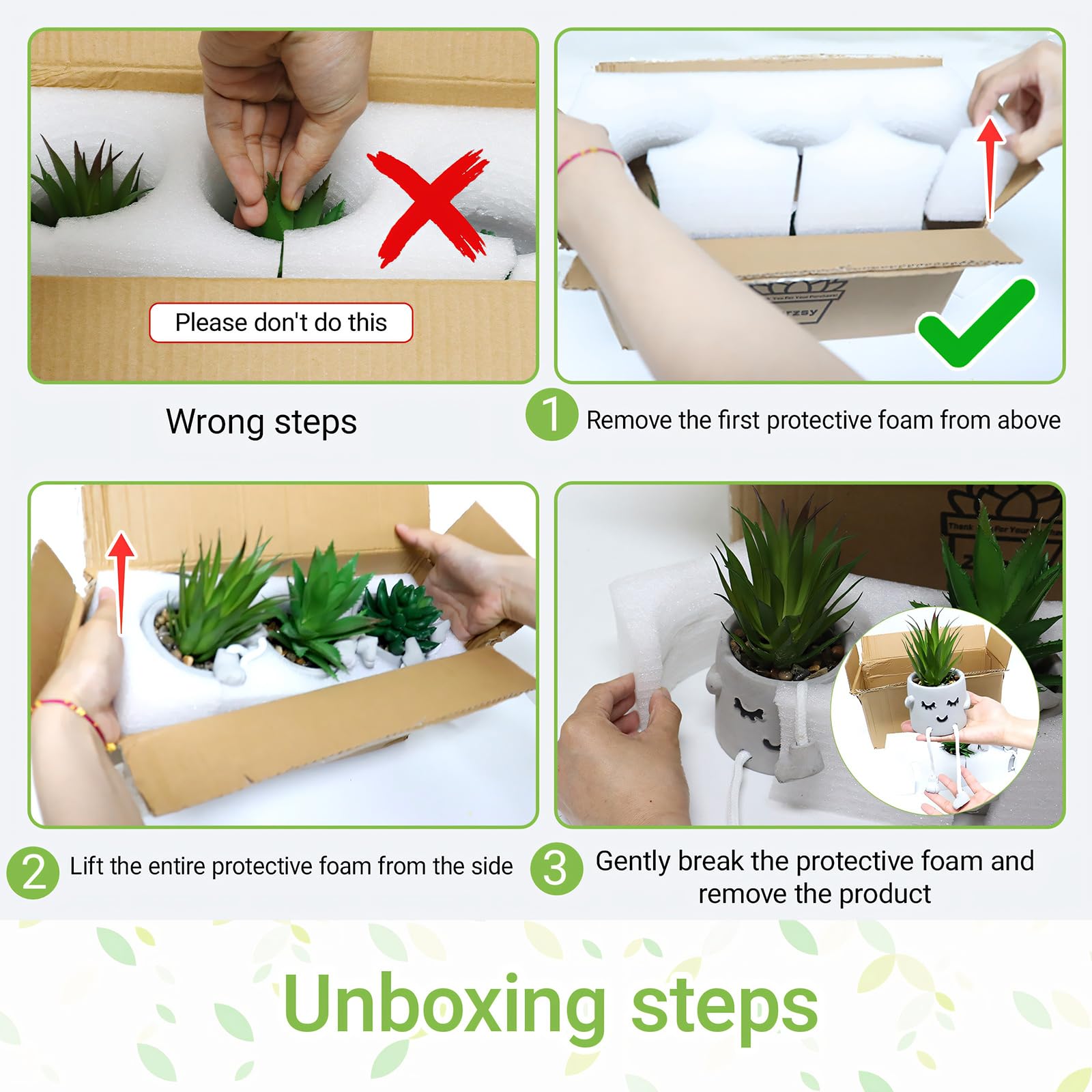 Zerzsy simulated soil top view adds authenticity and tidy appearance