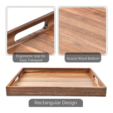 ZESPROKA tray styled on coffee table with candles and books, enhances living room decor benefit